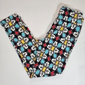 LulaRoe Leggings Womens OS Disney Mickey‎ Mouse Graphic Butter Soft Classic Fit